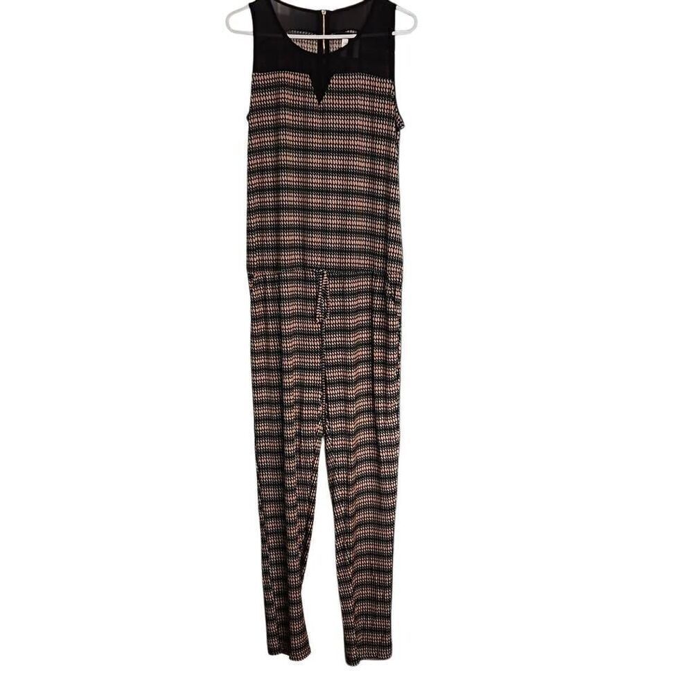 BCBGMAXAZRIA Back to the 70's Sleeveless Jumpsuit Large